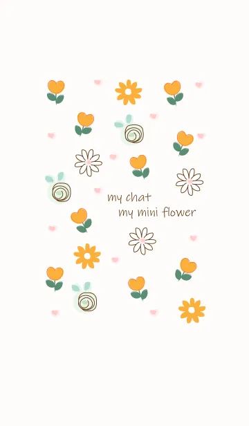 [LINE着せ替え] mini orange flowers 11の画像1