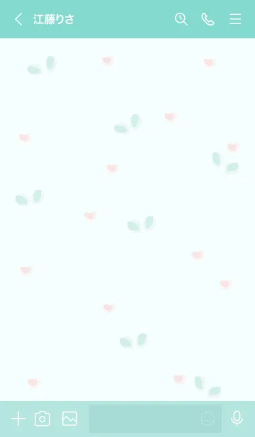 [LINE着せ替え] Mini flowers & Rabbit 8の画像3