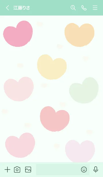 [LINE着せ替え] Sweet mini heart colorful version 13の画像3