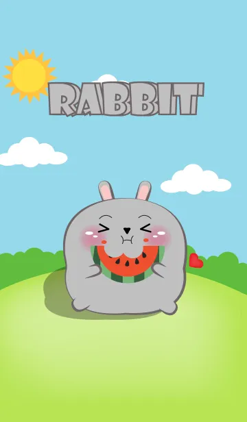 [LINE着せ替え] Chubby Grey Rabbit Theme (JP)の画像1