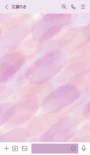 [LINE着せ替え] 水彩滲み ピンク パープルの画像3