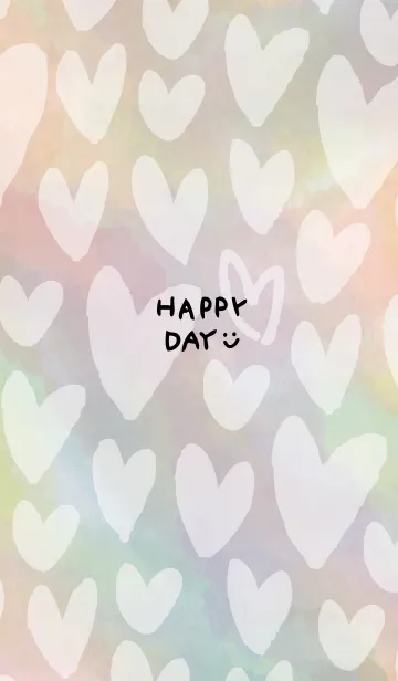 [LINE着せ替え] 水彩グラデーション ハート5の画像1