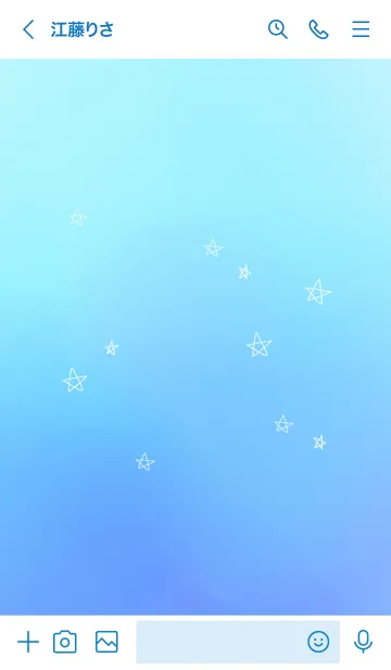 [LINE着せ替え] アクア・ブルー・キュートスターの画像3