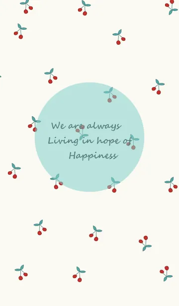 [LINE着せ替え] さくらんぼ / ivory greenの画像1