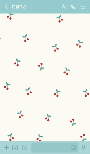 [LINE着せ替え] さくらんぼ / ivory greenの画像3