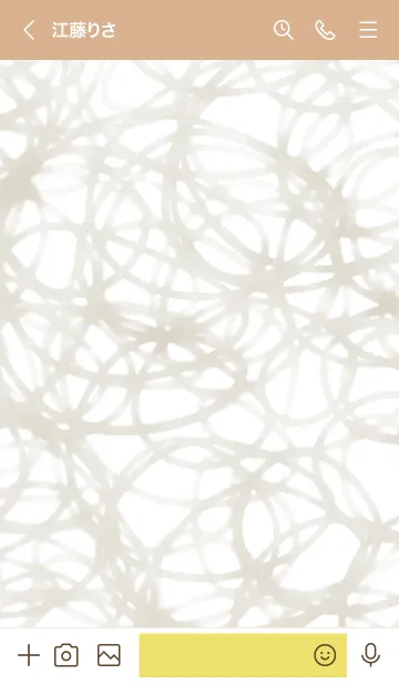 [LINE着せ替え] シンプル線くるくる茶色3の画像3