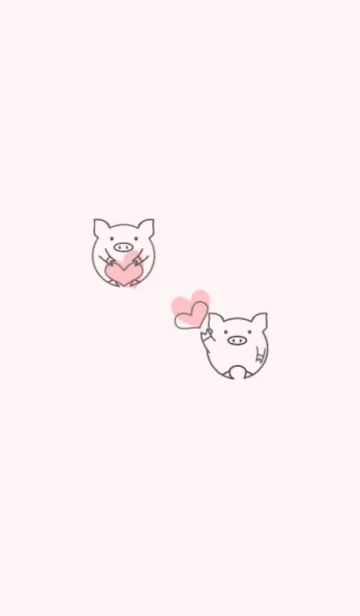[LINE着せ替え] Pig(ピンク)の画像1