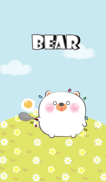 [LINE着せ替え] Enjoy White  Bear Theme (JP)の画像1