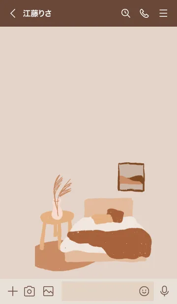 [LINE着せ替え] Brown interior Themeの画像3