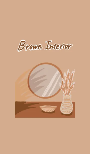 [LINE着せ替え] Brown interior Theme 3の画像1