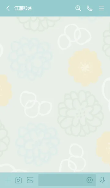 [LINE着せ替え] お花と白い輪25の画像3