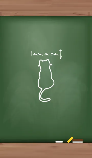 [LINE着せ替え] Black Board I am a cat 12の画像1