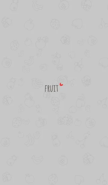 [LINE着せ替え] 大人かわいいフルーツ＊くすみグレーの画像1