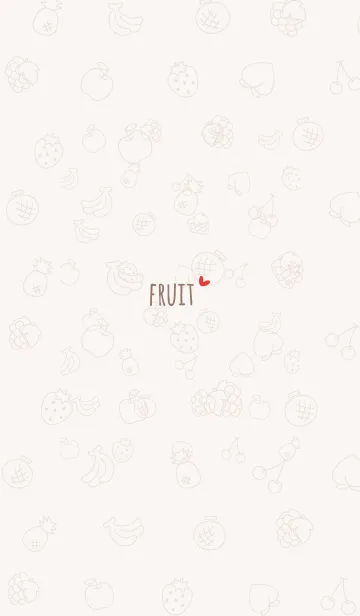 [LINE着せ替え] 大人かわいいフルーツ＊くすみベージュの画像1