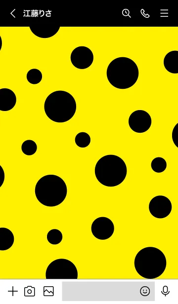 [LINE着せ替え] ドットスマイル黄色30の画像3