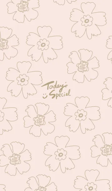 [LINE着せ替え] 線の花 ピンク5の画像1