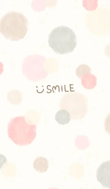 [LINE着せ替え] 丸 水彩 ピンク29の画像1