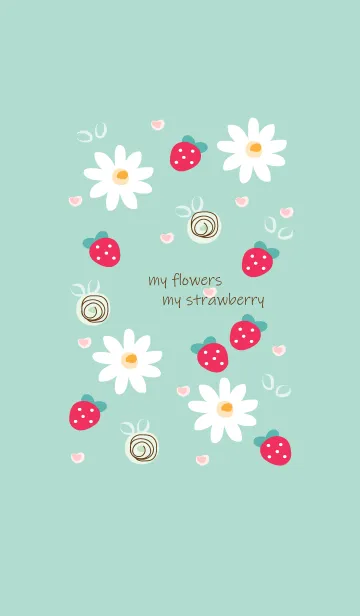 [LINE着せ替え] Flowers & Strawberry 9の画像1