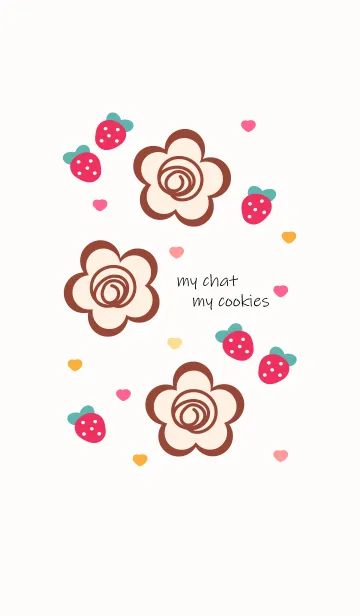 [LINE着せ替え] Flower cookies 9 :)の画像1