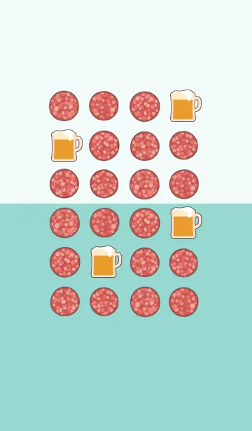 [LINE着せ替え] サラミとビールの画像1