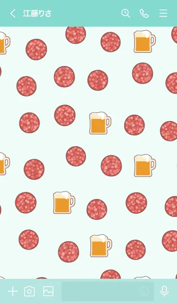 [LINE着せ替え] サラミとビールの画像3