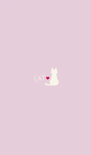 [LINE着せ替え] ベージュ×ピンクねこの画像1