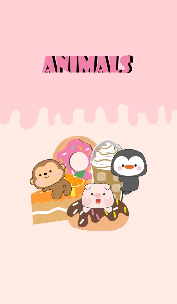 [LINE着せ替え] Animals Love  Food  Theme (JP)の画像1