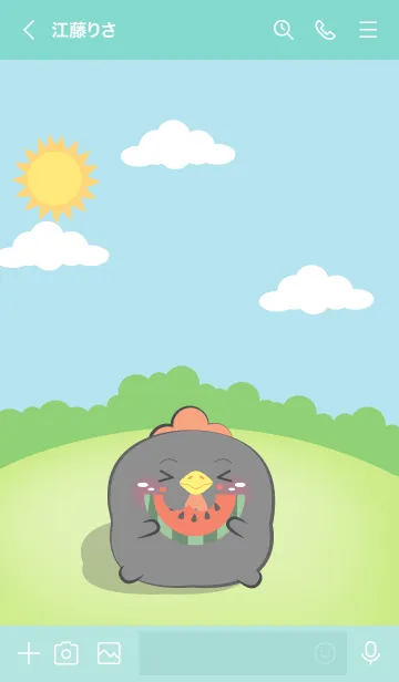 [LINE着せ替え] Chubby Black Chicken Theme (JP)の画像3