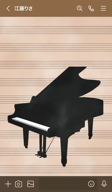 [LINE着せ替え] ピアノと楽譜の画像3