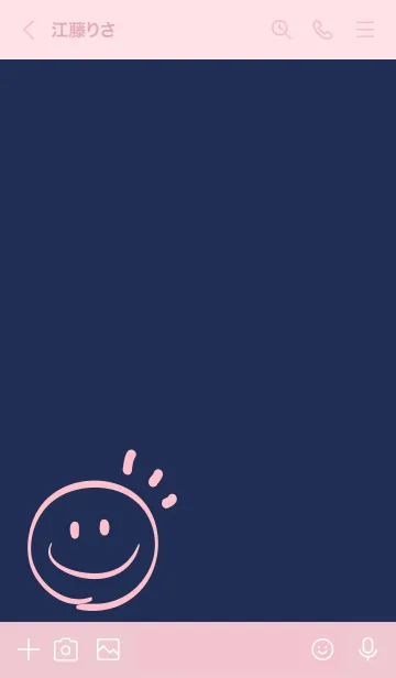 [LINE着せ替え] Always happy -Navy&Pink 2-の画像3