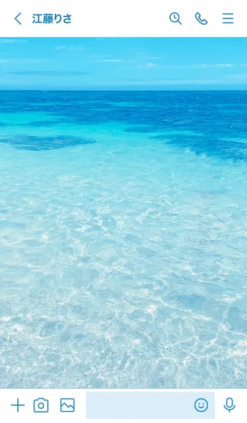 [LINE着せ替え] SUMMER SEA HAWAII-BLUE DOLPHIN 31の画像3