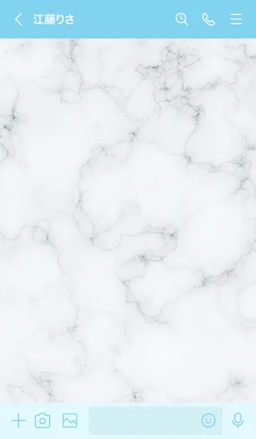 [LINE着せ替え] ～大人女子の大理石♥ブルー～の画像3