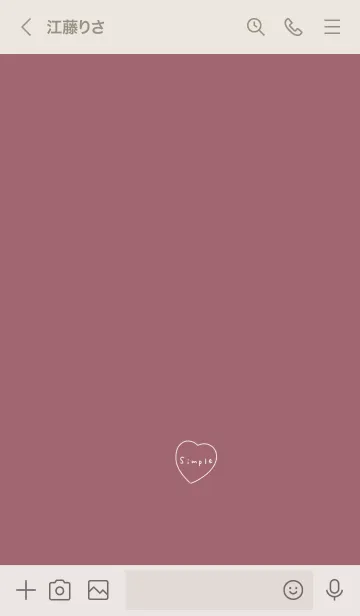 [LINE着せ替え] くすんだピンクとシンプル。ハート。の画像3