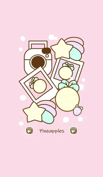 [LINE着せ替え] Cute Cute pineapples 2 :)の画像1