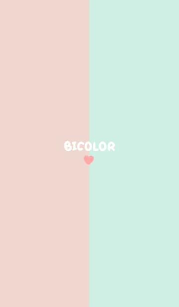 [LINE着せ替え] BICOLOR/コーラルピンクとミントグリーンの画像1