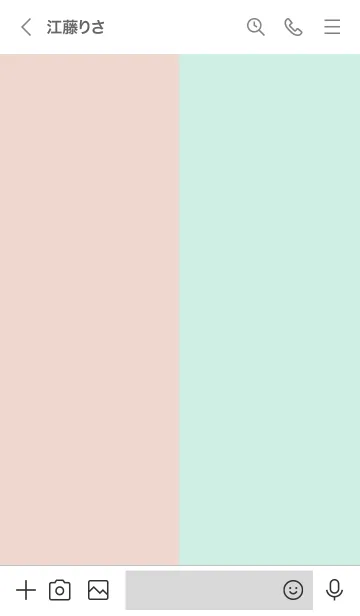 [LINE着せ替え] BICOLOR/コーラルピンクとミントグリーンの画像3