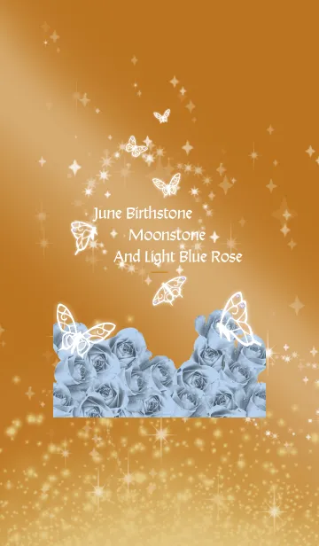 [LINE着せ替え] オレンジ : 6月のムーンストーンと蝶の画像1