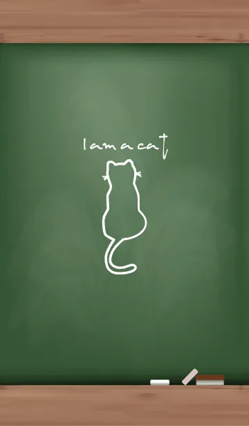 [LINE着せ替え] Black Board I am a cat 16の画像1