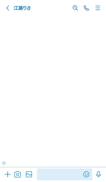 [LINE着せ替え] 大人かわいいお花2＊ブルーの画像3