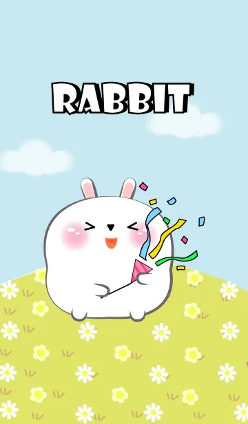 [LINE着せ替え] Enjoy White  Rabbit Theme (JP)の画像1