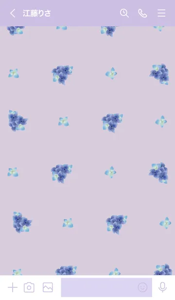 [LINE着せ替え] 紫 : 紫陽花の画像3