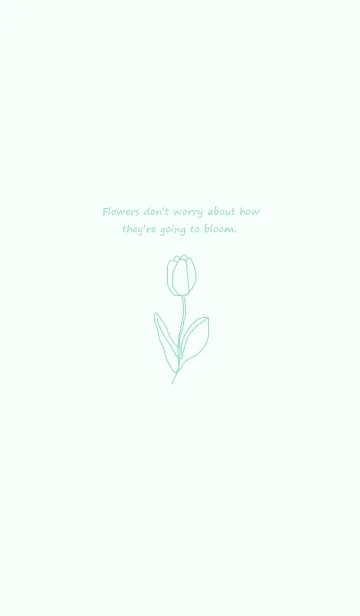 [LINE着せ替え] art tulip (mintgreen)の画像1