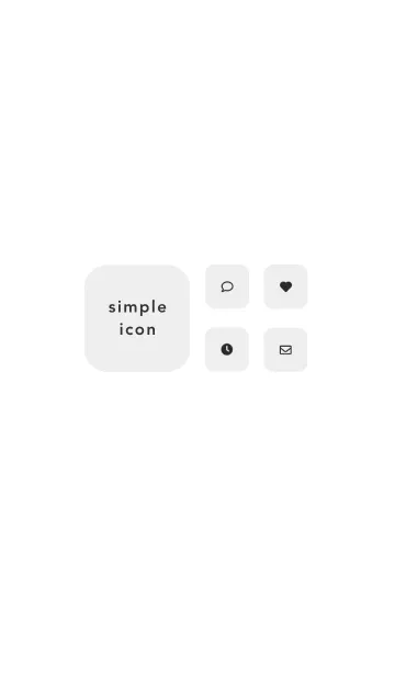 [LINE着せ替え] simple icon | gray black whiteの画像1