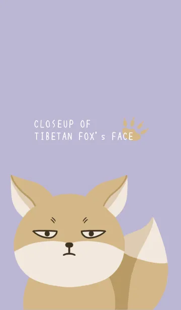 [LINE着せ替え] シンプルなチベットスナギツネ パープルの画像1