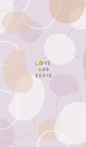 [LINE着せ替え] 丸と輪っか くすみ パープルの画像1