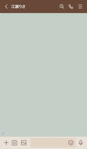 [LINE着せ替え] 大人かわいいお花2＊くすみグリーンの画像3