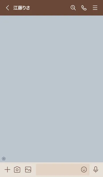 [LINE着せ替え] 大人かわいいお花2＊くすみブルーの画像3