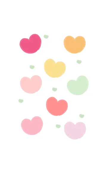 [LINE着せ替え] Sweet heart sweet love (colorful ver) 14の画像1