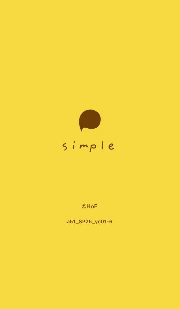 [LINE着せ替え] a51_25_イエロー1-6の画像1