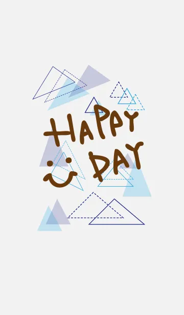 [LINE着せ替え] 青い三角-スマイル 5-の画像1